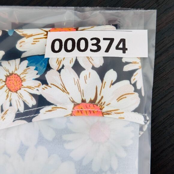 Elhoffer Tank Top Women Large Daisy Floral Buffy Crop Stretch Summer Spring Boho - Picture 9 of 9